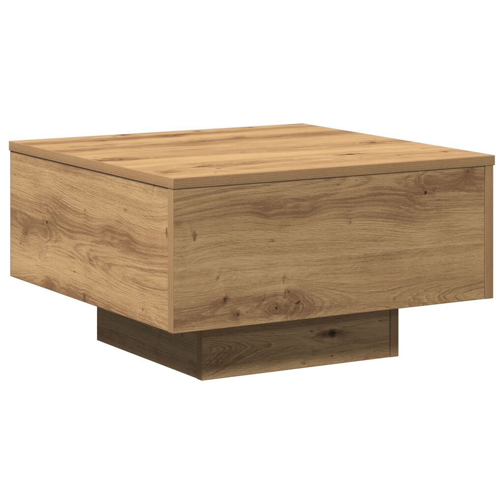 Table basse vidaXL Artisian en chêne 55x55x31 cm en bois d'ingénierie