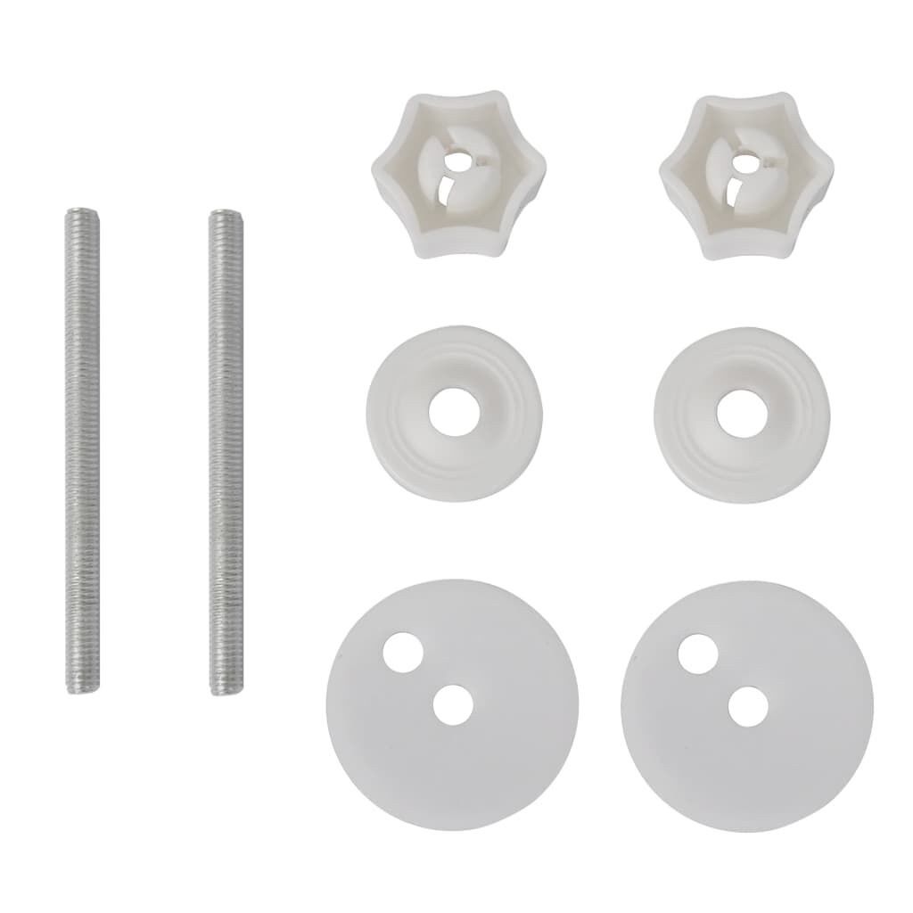 vidaXL Siège de toilette MDF Couvercle à fermeture en douceur Blanc