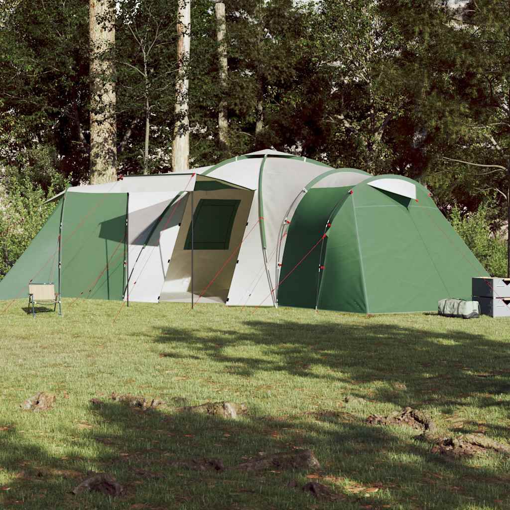 vidaXL Tente familiale à dôme 12 personnes vert imperméable