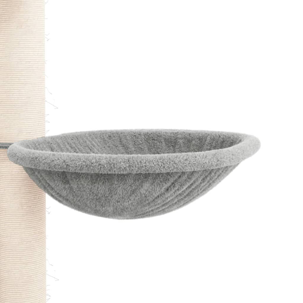 vidaXL Arbre à chat du sol au plafond Gris clair 258,5-284,5 cm