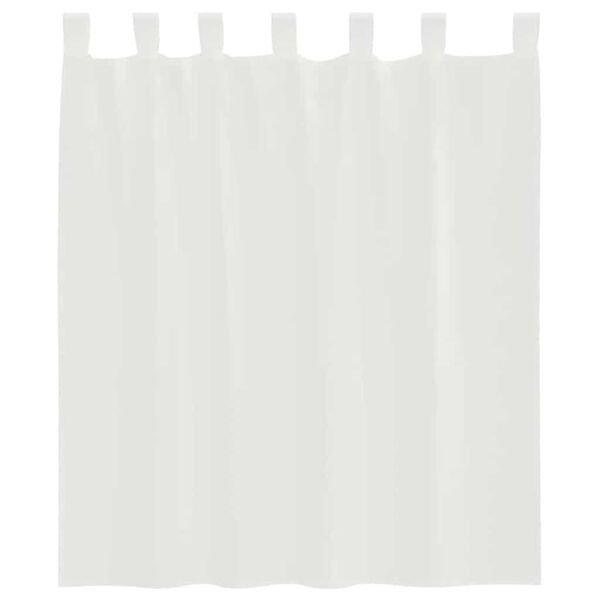 vidaXL Rideaux en voile avec passe-tringles 2 pcs blanc