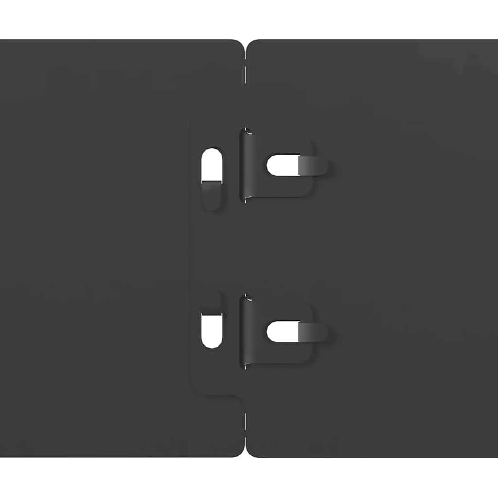 vidaXL Bordures de pelouse 50 pcs noir 10x103 cm acier laminé à froid