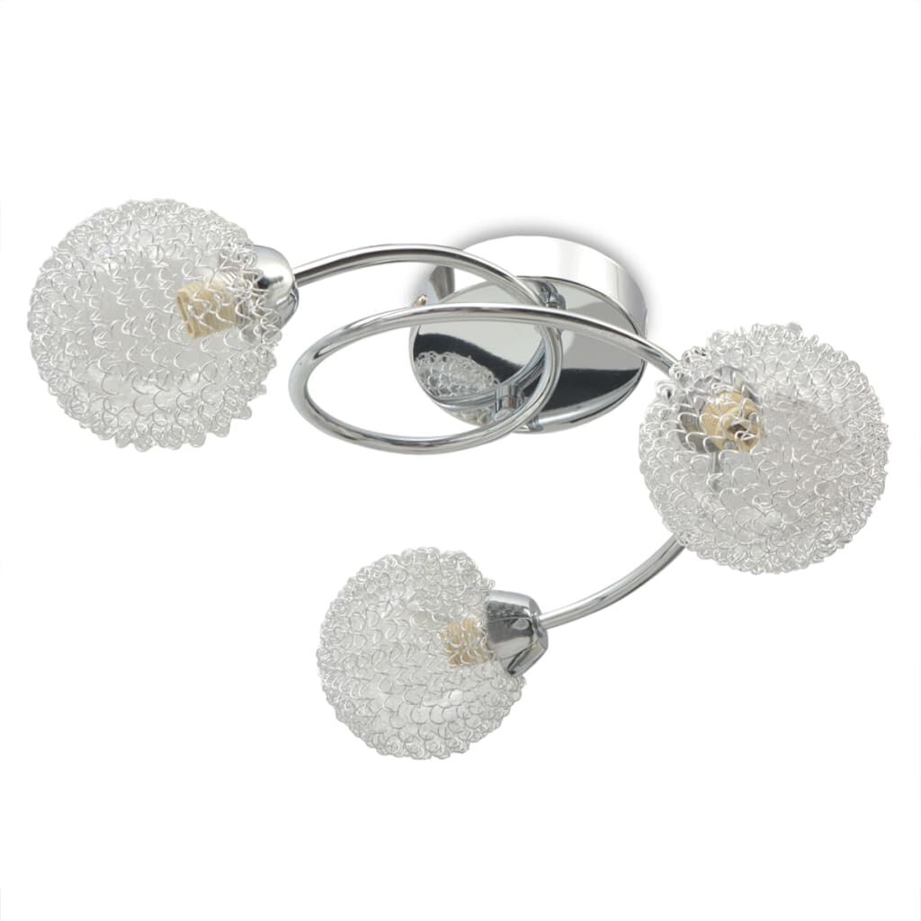 vidaXL Plafonnier avec 3 ampoules LED G9 120 W