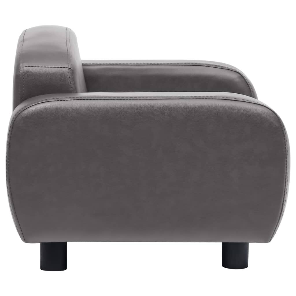 vidaXL Canapé pour chien Gris 80x50x40 cm Similicuir
