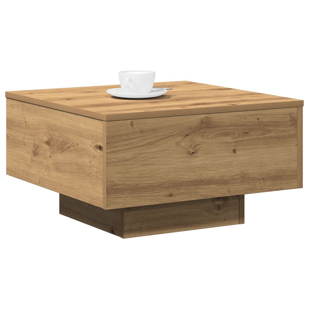 Table basse vidaXL Artisian en chêne 55x55x31 cm en bois d'ingénierie