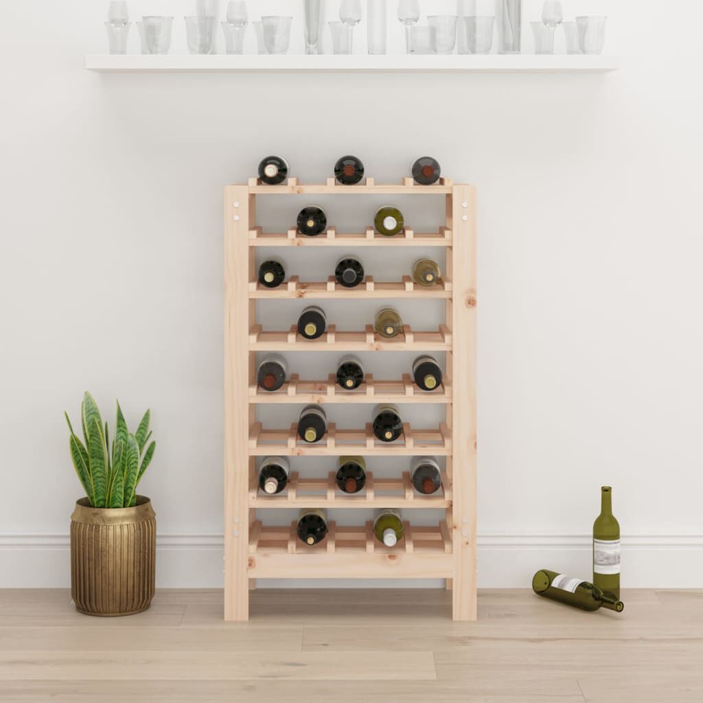 vidaXL Casier à vin 61,5x30x107,5 cm Bois de pin massif