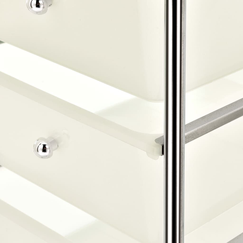 vidaXL Chariot de rangement mobile à 4 tiroirs Blanc Plastique