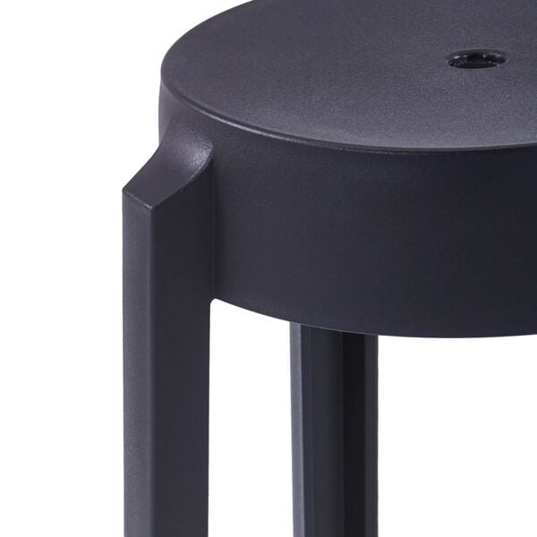 vidaXL Tabourets empilables lot de 4 noir plastique