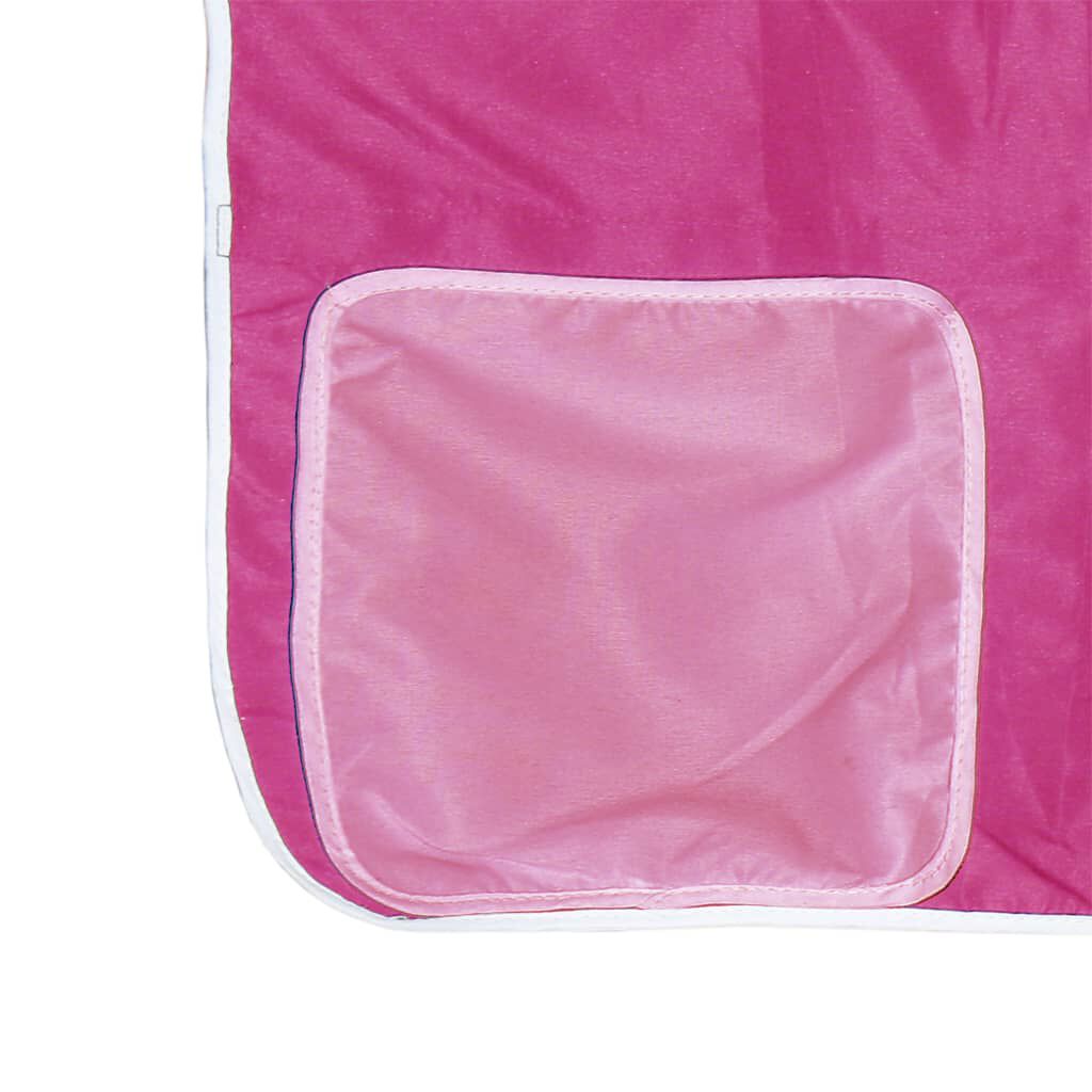 vidaXL Rideaux pour lit mezzanine rose polyester