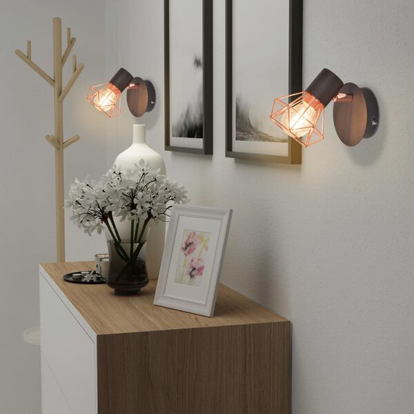 vidaXL Lampe murale avec 2 ampoules LED à incandescence 2 pcs 8 W