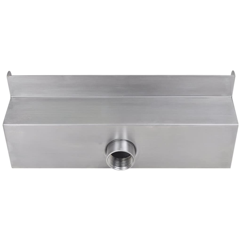 vidaXL Lame d'eau rectangulaire 30 cm Acier inoxydable pour piscine