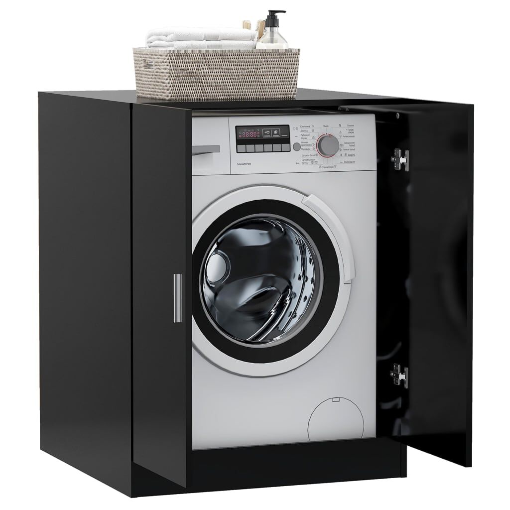 vidaXL Meuble pour machine à laver Noir