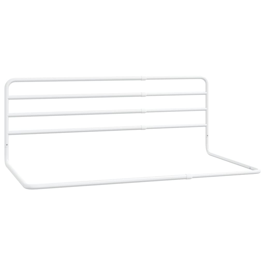 vidaXL Barrière de sécurité de lit d'enfant Blanc (76-137)x55 cm Fer
