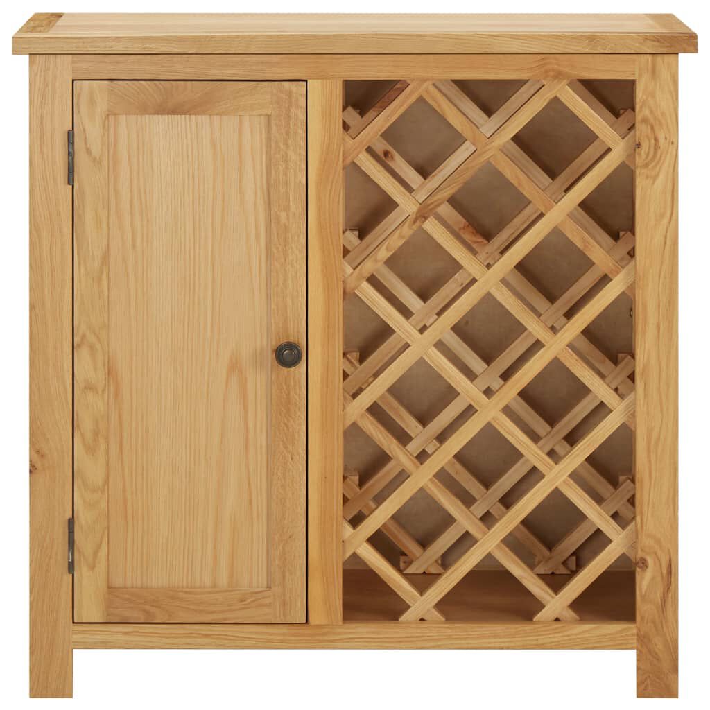 vidaXL Casier à bouteilles 11 bouteilles 80x32x80cm Bois de chêne