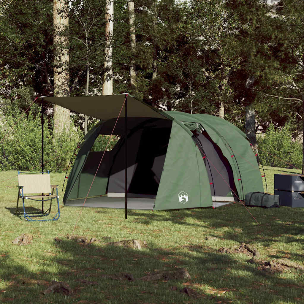 vidaXL Tente de camping tunnel 4 personnes vert imperméable