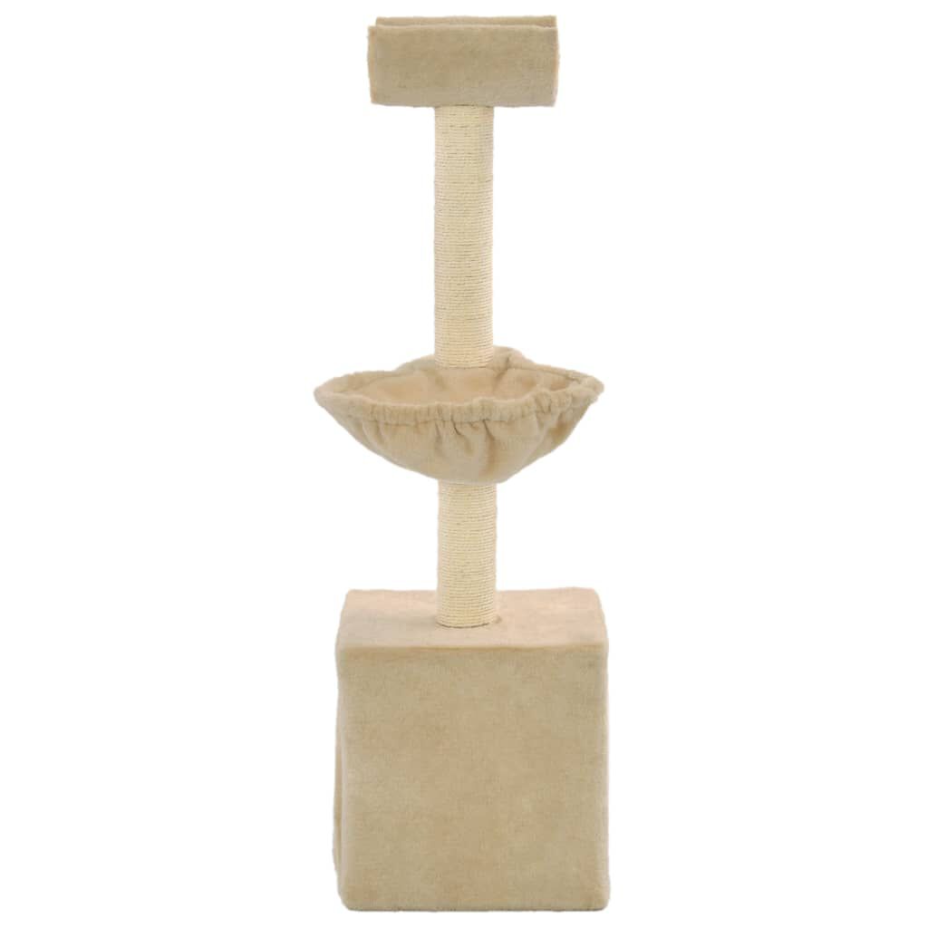 vidaXL Arbre à chat avec griffoirs en sisal 105 cm Beige