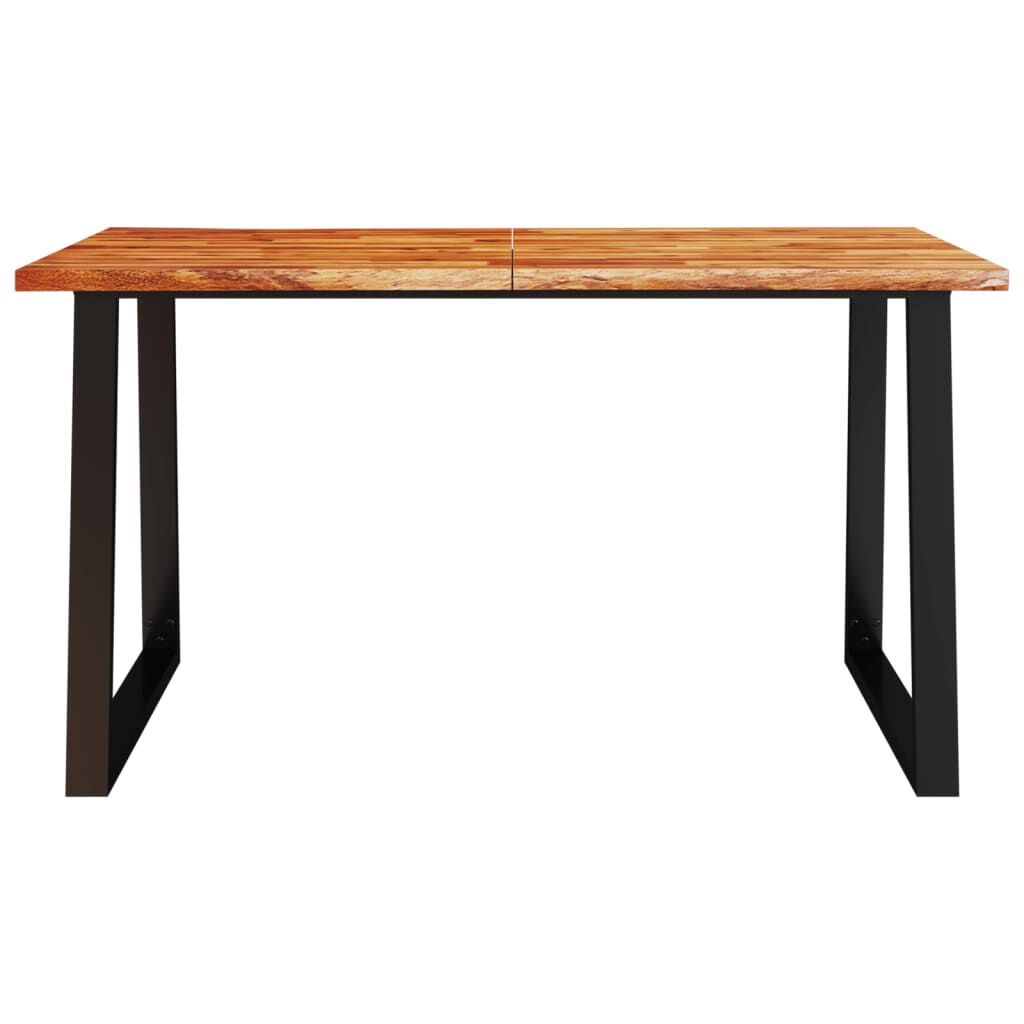 vidaXL Table à manger 140x80x75 cm bois d'acacia solide à bord vif