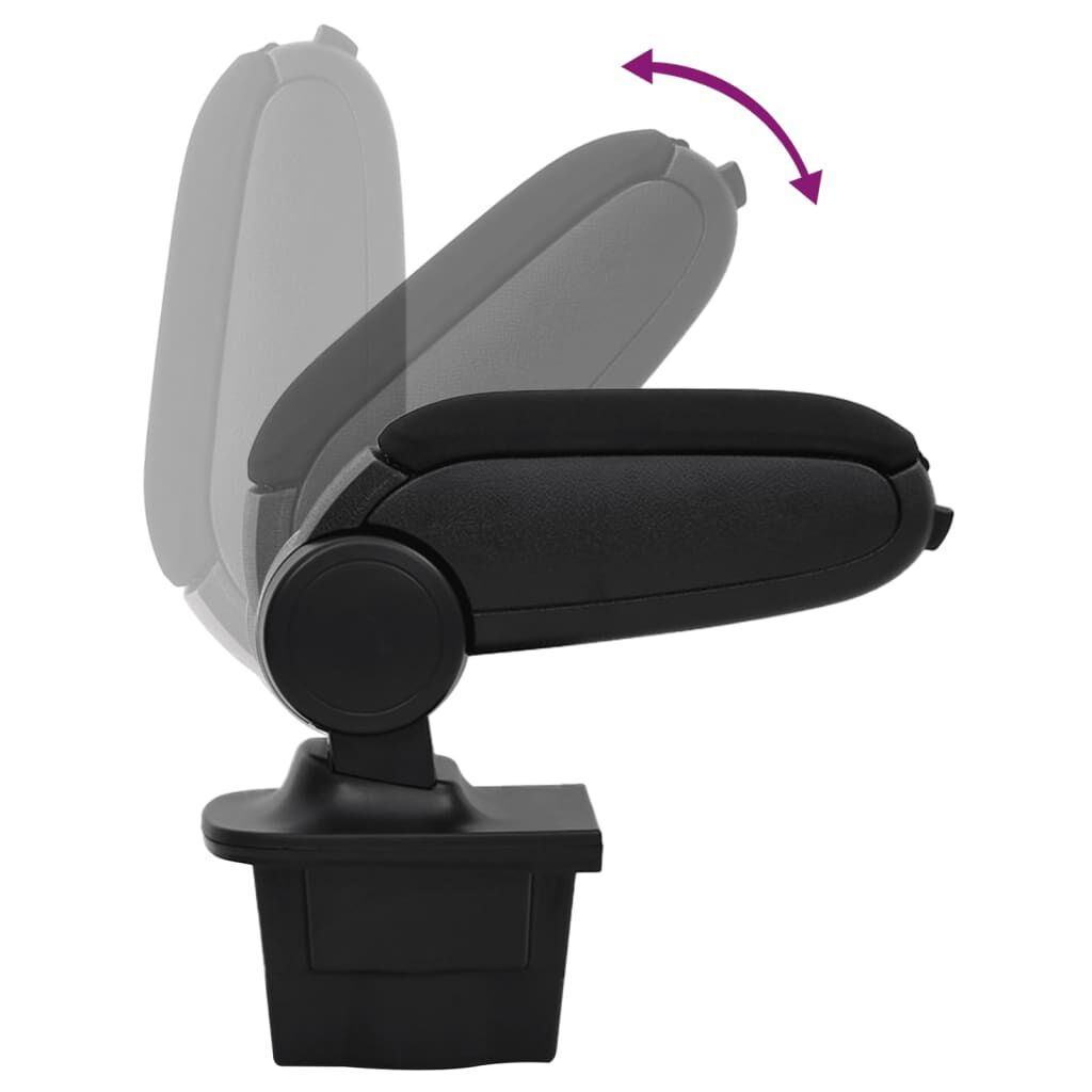 vidaXL Accoudoir de voiture noir 16x32x(35-50,5) cm ABS