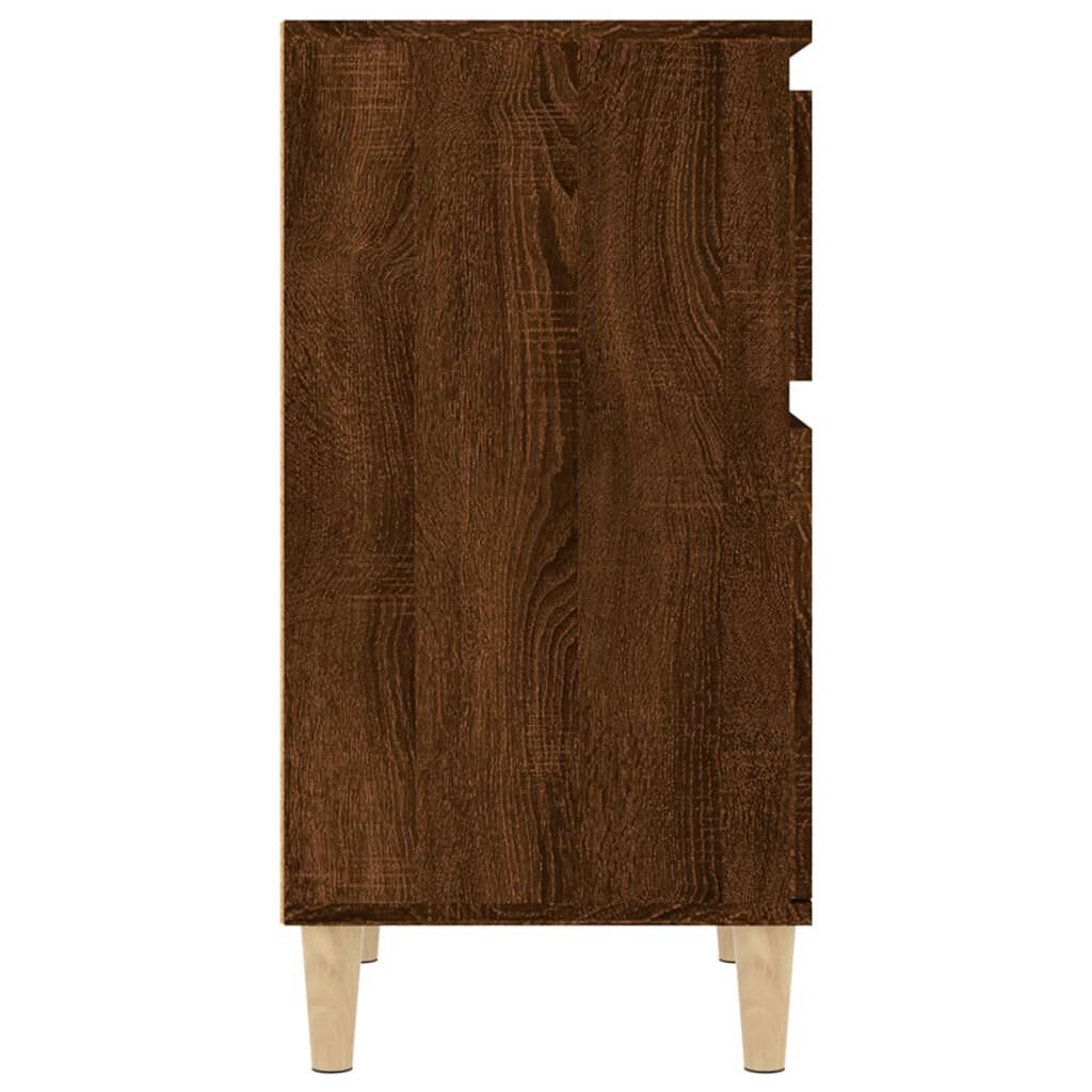 vidaXL Table de chevet chêne marron 40x35x70 cm