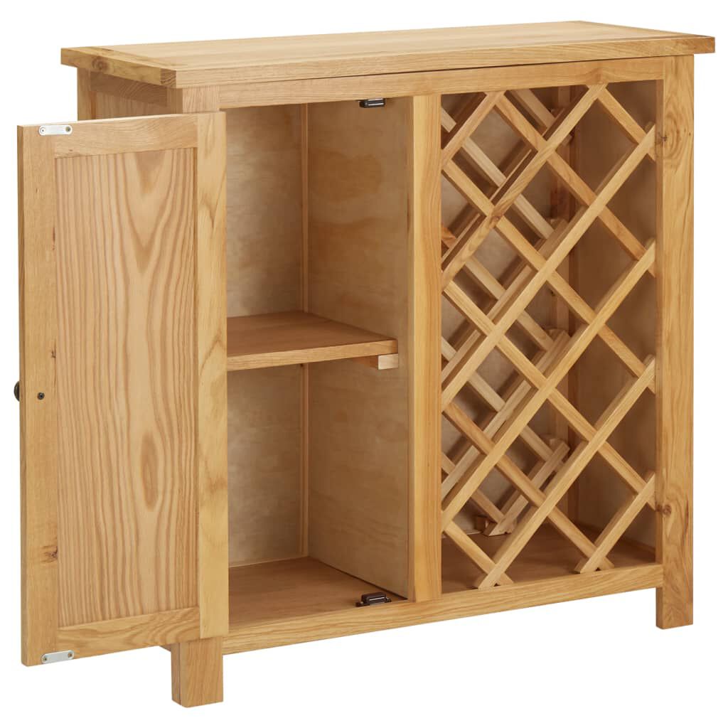 vidaXL Casier à bouteilles 11 bouteilles 80x32x80cm Bois de chêne
