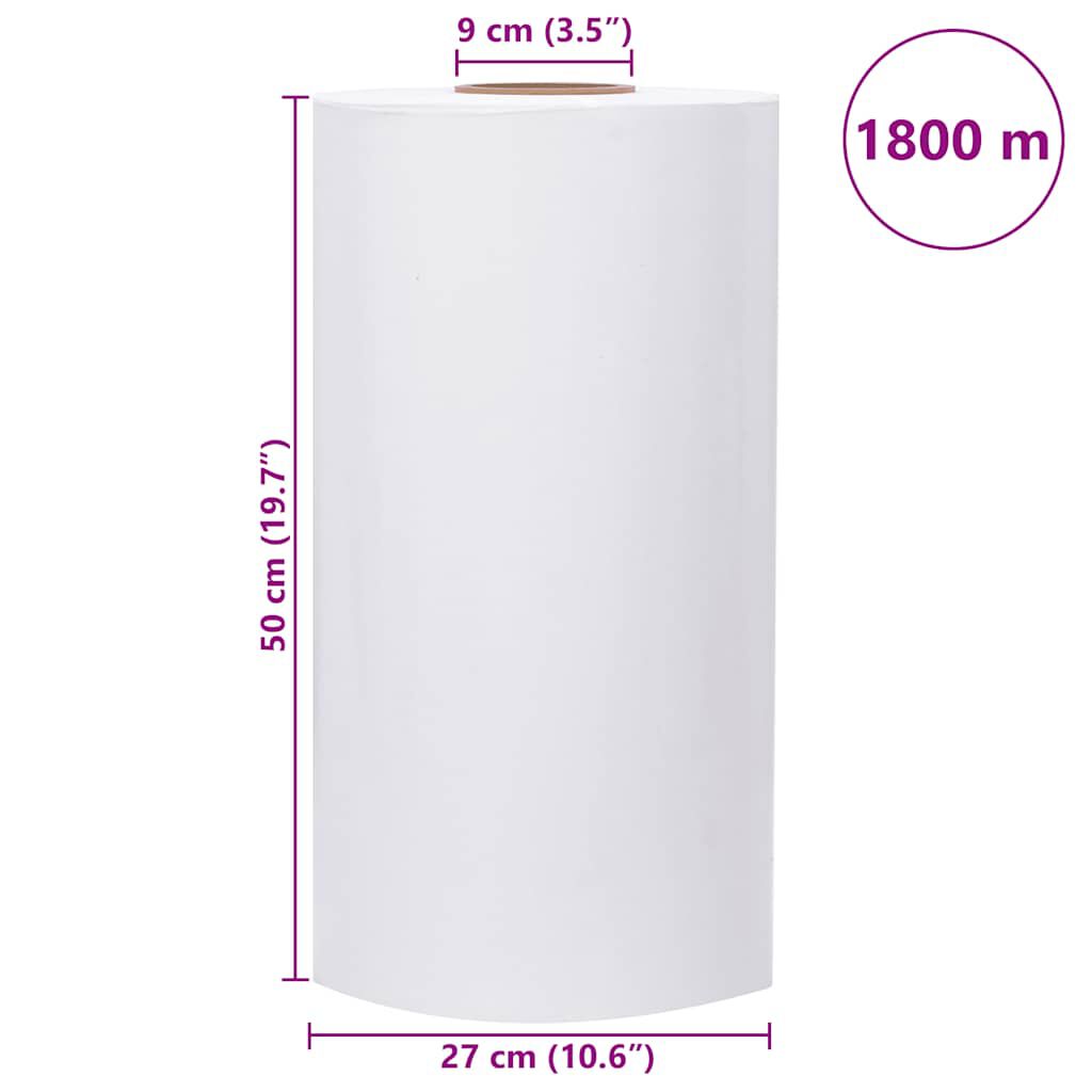 vidaXL Film étirable agricole blanc 25 µm 50 cm x 1800 m