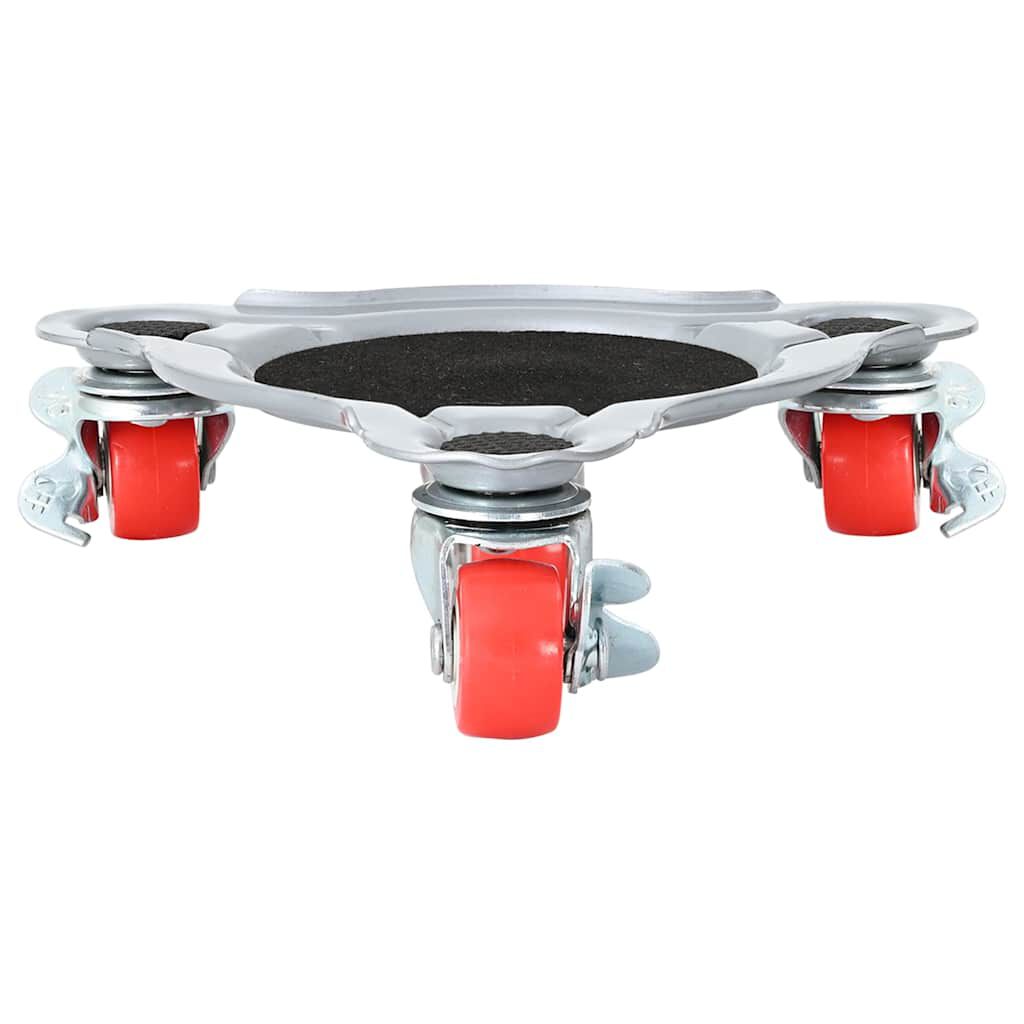vidaXL Roulettes pour meubles 4 pièces avec élévateur 14,5 x 13,5 x 4 cm Acier 400 kg