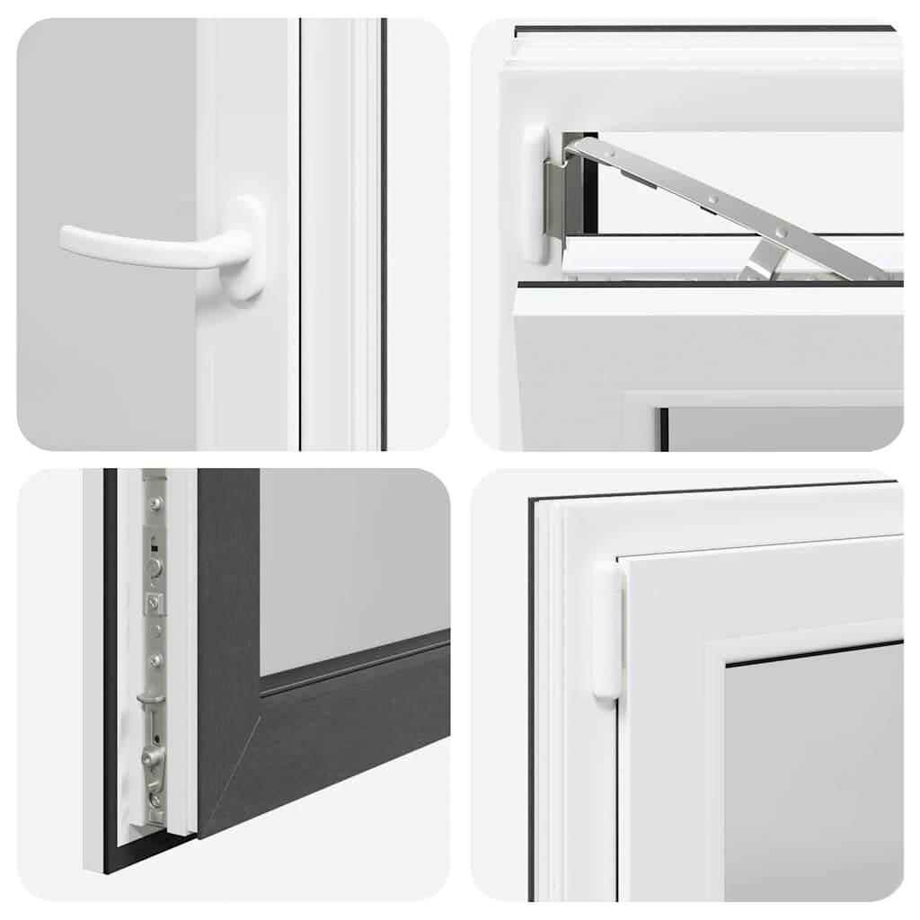 vidaXL Fenêtre de sous-sol« RISOR » 50 x 50 cm oscillo-battante DIN gauche anthracite