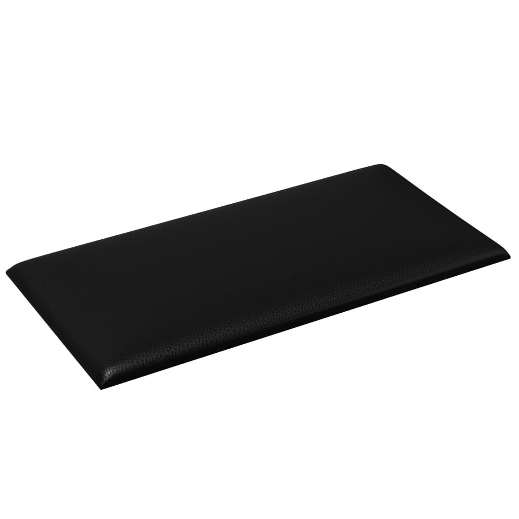 vidaXL Panneaux muraux 12 pcs Noir 60x30 cm Similicuir 2,16 m²