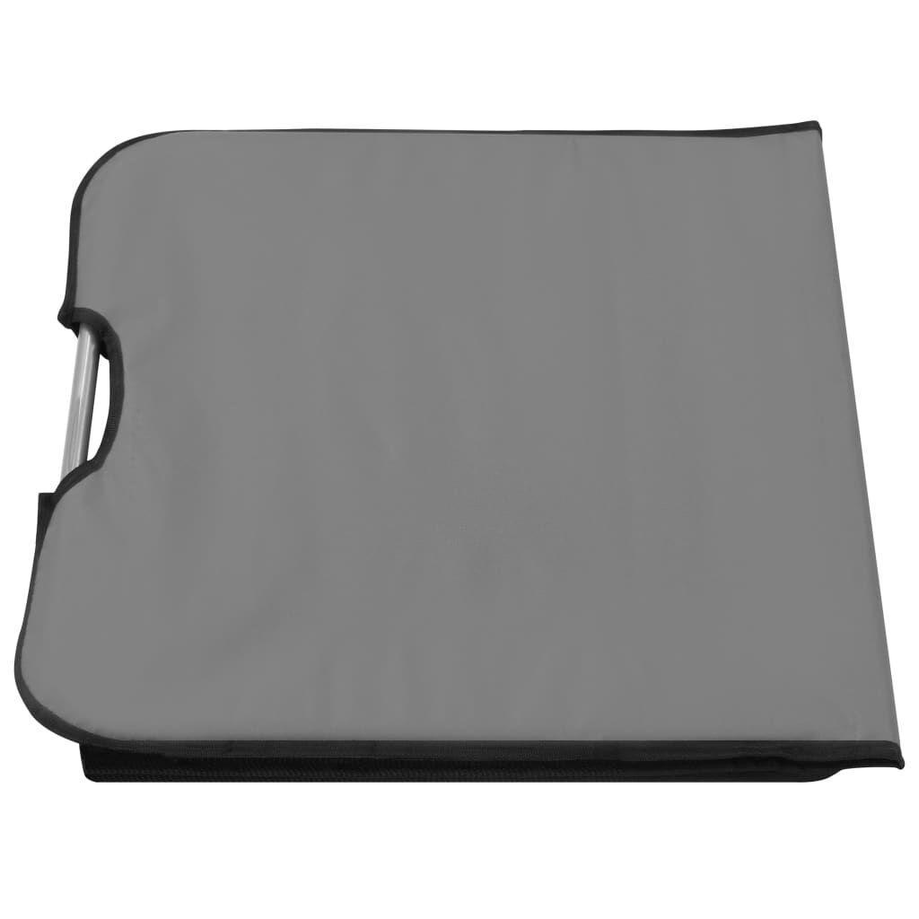 vidaXL Tapis de plage pliables 2 pcs Acier et tissu Gris