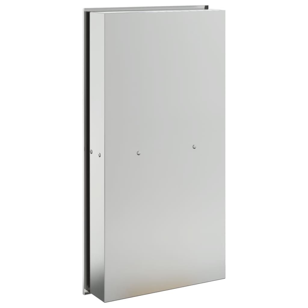 vidaXL Niche de douche argenté brossé 32x62x9 cm acier inoxydable