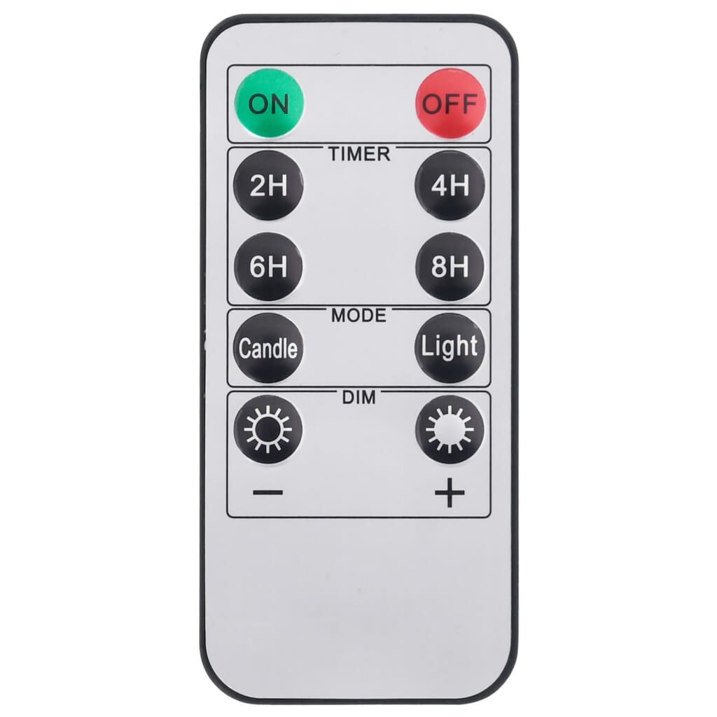 vidaXL Bougies à LED sans flamme 24 pcs avec télécommande Blanc chaud