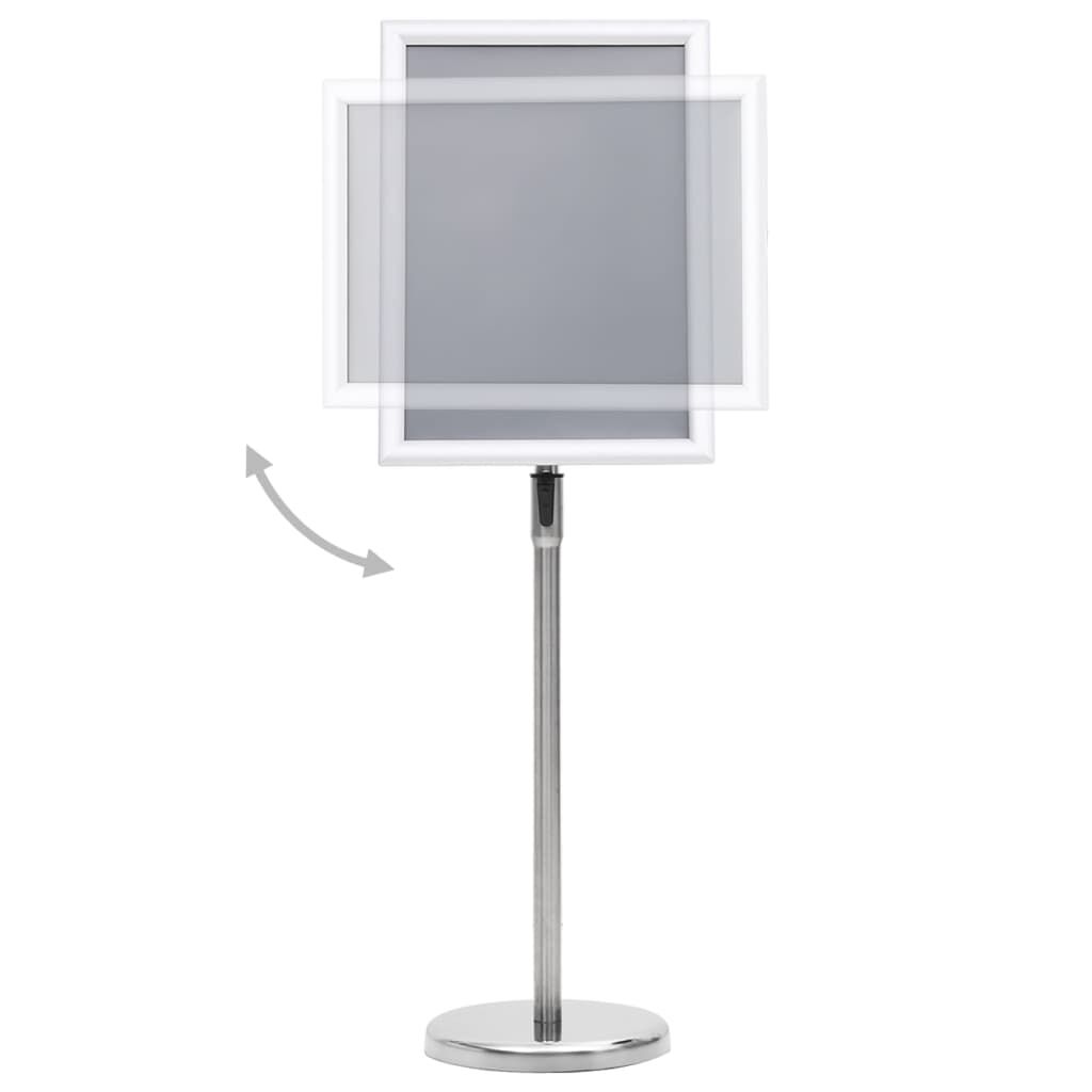 vidaXL Support d'affiche A3 sur pied Argenté Alliage d'aluminium