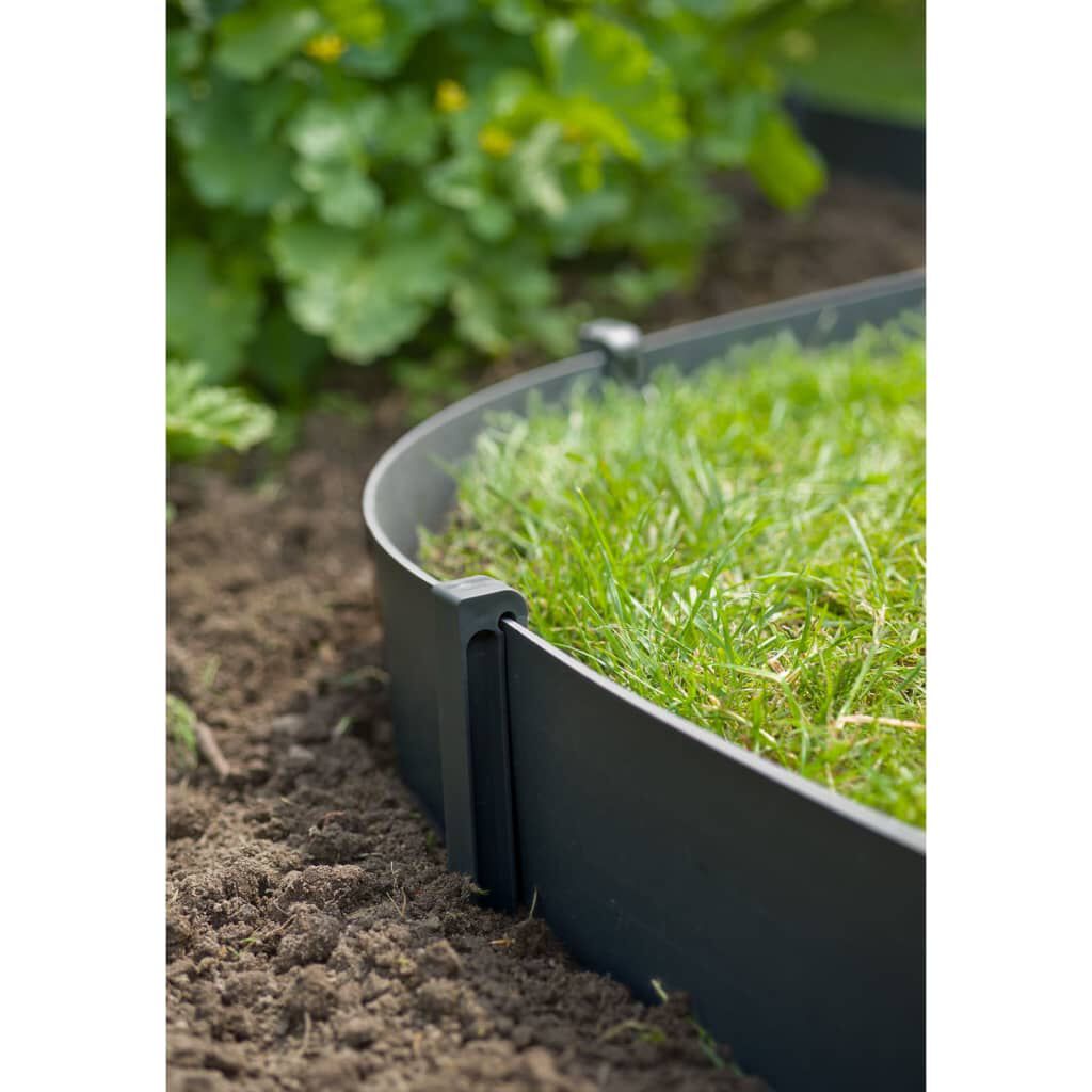 Nature Piquets d'ancrage de jardin 10 pcs noir petit