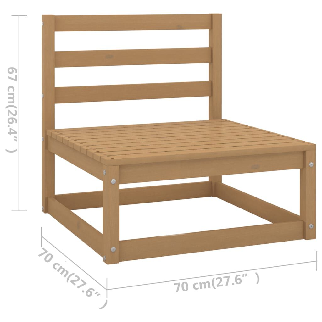 vidaXL Canapés centraux de jardin avec coussins crème 2 pcs