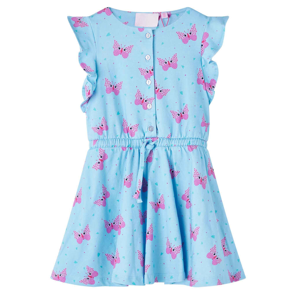 Robe pour enfants avec boutons sans manches bleu 104